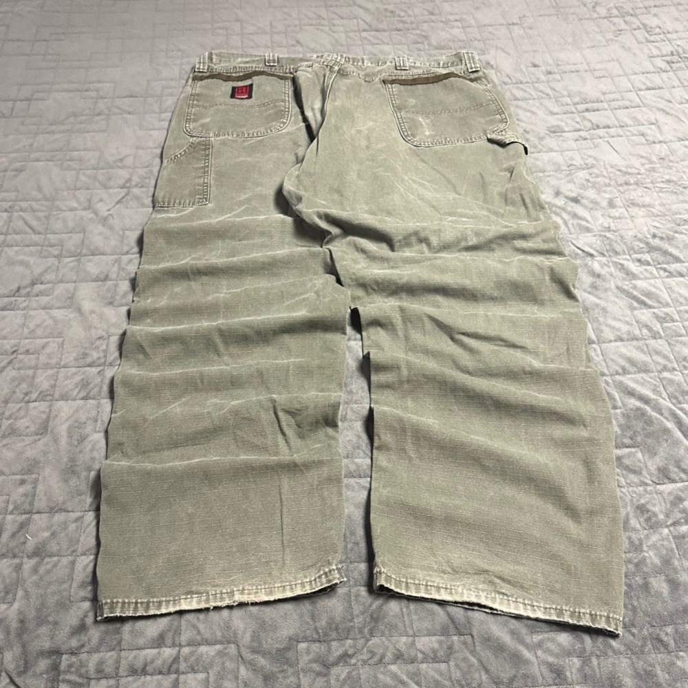 Vintage Wrangler Riggs Green/ Gray Carpenter Baggy Cargo Pants